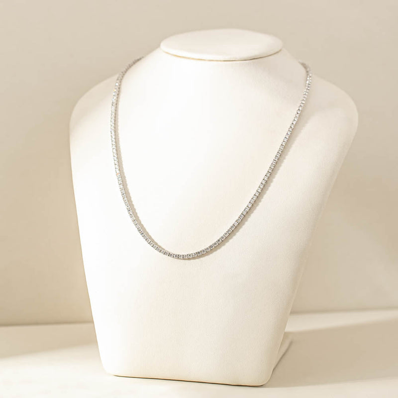 18ct White Gold 8.43ct Diamond Panorama Necklace-Necklace-Walker & Hall