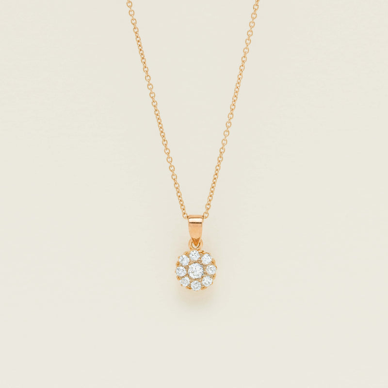 Deja Vu 16ct Rose Gold .56ct Diamond Pendant - Necklace - Walker & Hall