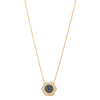 18ct Yellow Gold 1.45ct Black Diamond Halo Pendant-Necklace-Walker & Hall