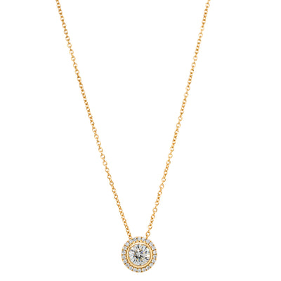 18ct Yellow Gold .67ct Reclaimed Diamond Isla Pendant-Necklace-Walker & Hall