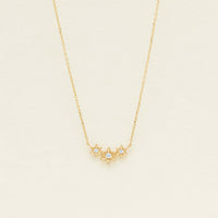 9ct Yellow Gold Diamond Stars Pendant - Necklace - Walker & Hall