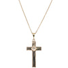 Deja Vu 9ct Yellow Gold .06ct Diamond Cross Pendant With Chain - Necklace - Walker & Hall