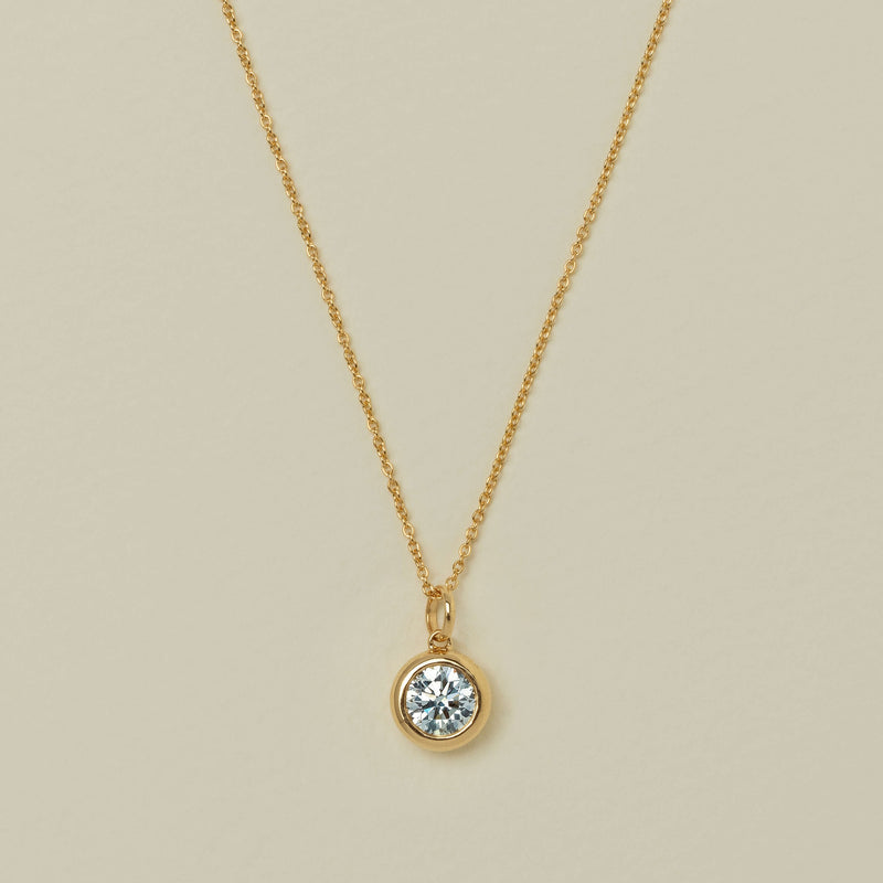 18ct Yellow Gold 1.03ct Reclaimed Diamond Natalia Pendant - Necklace - Walker & Hall