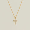 18ct Yellow Gold .30ct Diamond Cross Pendant - Necklace - Walker & Hall