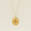 Vintage 15ct Yellow Gold Diamond & Green Doublet Pendant - Necklace - Walker & Hall