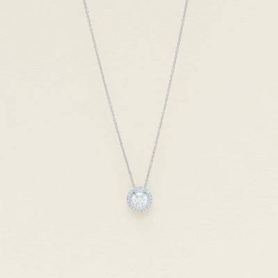 18ct White Gold .62ct Diamond Isla Pendant - Necklace - Walker & Hall