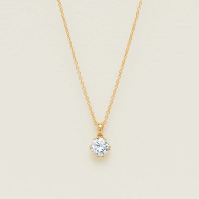 18ct Yellow Gold 1.00ct Diamond Lily Pendant