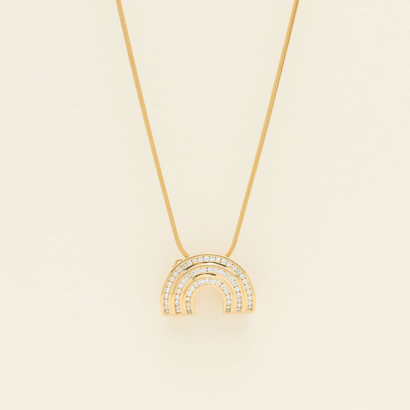 Deja Vu 18ct Yellow Gold 1.00ct Diamond Arch Pendant