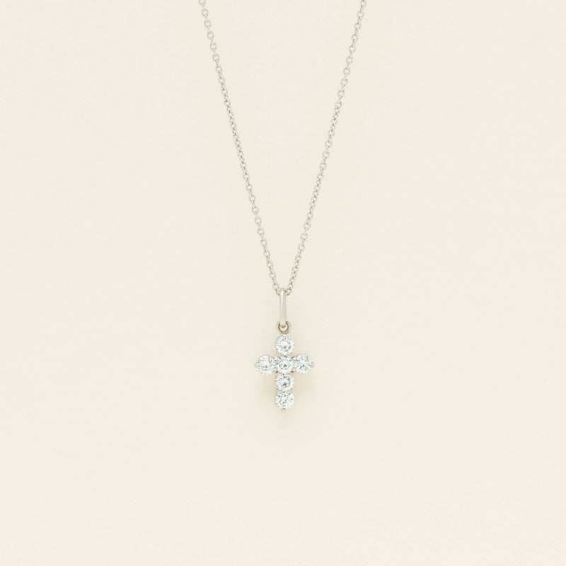 Deja Vu Platinum .60ct Diamond Cross Pendant