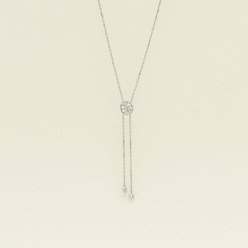 Deja Vu 18ct White Gold .30ct Diamond Chaumet Necklace