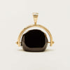 9ct Yellow Gold Onyx Spinner Pendant - Necklace - Walker & Hall