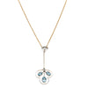 Vintage 18ct Yellow Gold Aquamarine Pendant-Necklace-Walker & Hall