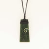 NZ Greenstone Koru & Toki Pendant - Necklace - Walker & Hall