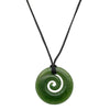 NZ Greenstone Koru Pendant-Necklace-Walker & Hall