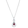 18ct White Gold 1.02ct Ruby & Diamond Necklace-Necklace-Walker & Hall