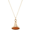Vintage 9ct Yellow Gold Carnelian Pendant-Necklace-Walker & Hall