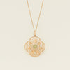 Vintage 15ct Yellow Gold Peridot & Pearl Pendant - Necklace - Walker & Hall