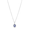 18ct White Gold 2.07ct Sapphire & Diamond Sierra Pendant-Necklace-Walker & Hall