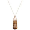 Vintage 9ct Yellow Gold Tiger's Eye Pendant-Necklace-Walker & Hall