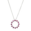 18ct White Gold 1.42ct Ruby & Diamond Pendant-Necklace-Walker & Hall