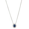 18ct White Gold 1.13ct Sapphire & Diamond Isla Pendant-Necklace-Walker & Hall