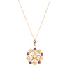 Vintage 17ct Rose Gold Amethyst & Seed Pearl Star Pendant-Necklace-Walker & Hall