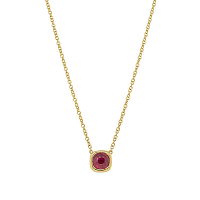 18ct Yellow Gold 1.07ct Ruby Natalia Pendant-Necklace-Walker & Hall