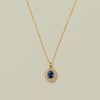 18ct Yellow Gold 1.16ct Sapphire Daisy Pendant - Necklace - Walker & Hall