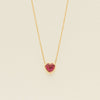 18ct Yellow Gold 1.50ct Pink Tourmaline Heart Pendant - Necklace - Walker & Hall