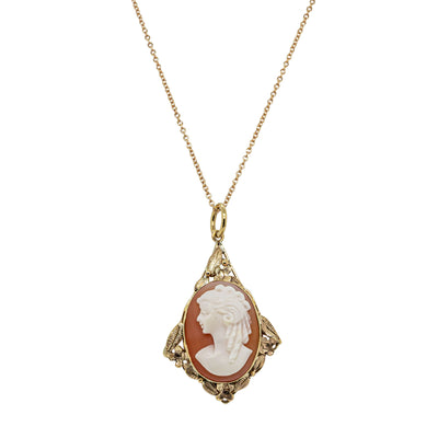 Deja Vu 8ct Yellow Gold Cameo Pendant - Necklace - Walker & Hall