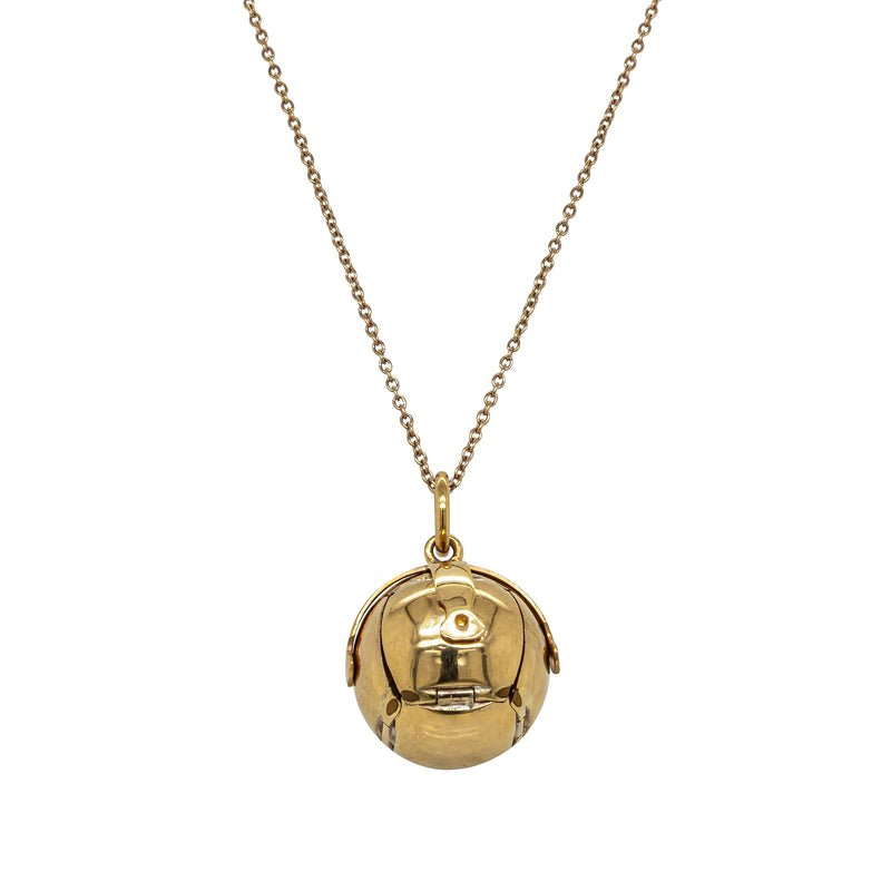 Deja Vu 9ct Yellow Gold Veneer & Silver Masonic Ball Pendant - Necklace - Walker & Hall