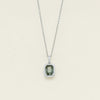 18ct White Gold 2.04ct Green Sapphire & Diamond Nina Pendant - Necklace - Walker & Hall
