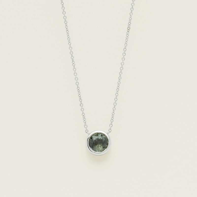 18ct White Gold 2.37ct Green Sapphire Natalia Pendant