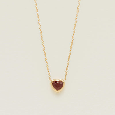 18ct Yellow Gold 1.70ct Ruby Heart Natalia Pendant