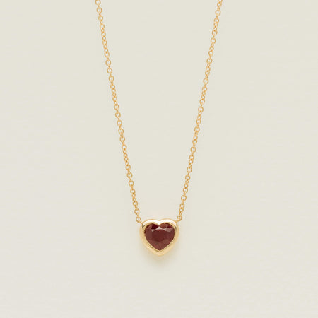 18ct Yellow Gold 1.70ct Ruby Heart Natalia Pendant