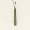 NZ Greenstone 80.9mm Roimata Pendant on Black Cord - Necklace - Walker & Hall