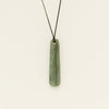 NZ Greenstone 60.7mm Roimata Pendant on Black Cord - Necklace - Walker & Hall