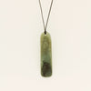 NZ Greenstone 66.7mm Roimata Pendant on Black Cord - Necklace - Walker & Hall