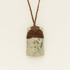 NZ Greenstone 60mm Toki Pendant on Brown Cord - Necklace - Walker & Hall