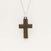 Deja Vu Vulcanite Cross with Sterling Silver Curb Chain - Necklace - Walker & Hall