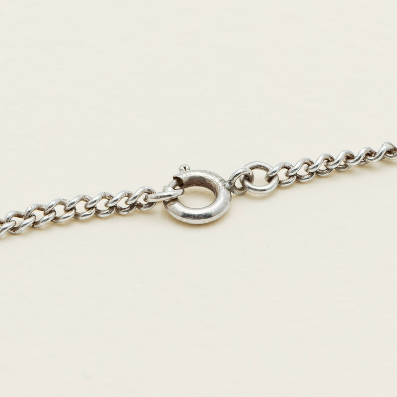 Deja Vu Vulcanite Cross with Sterling Silver Curb Chain - Necklace - Walker & Hall