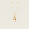 18ct Yellow Gold Morganite & Diamond Romanov Pendant - Necklace - Walker & Hall