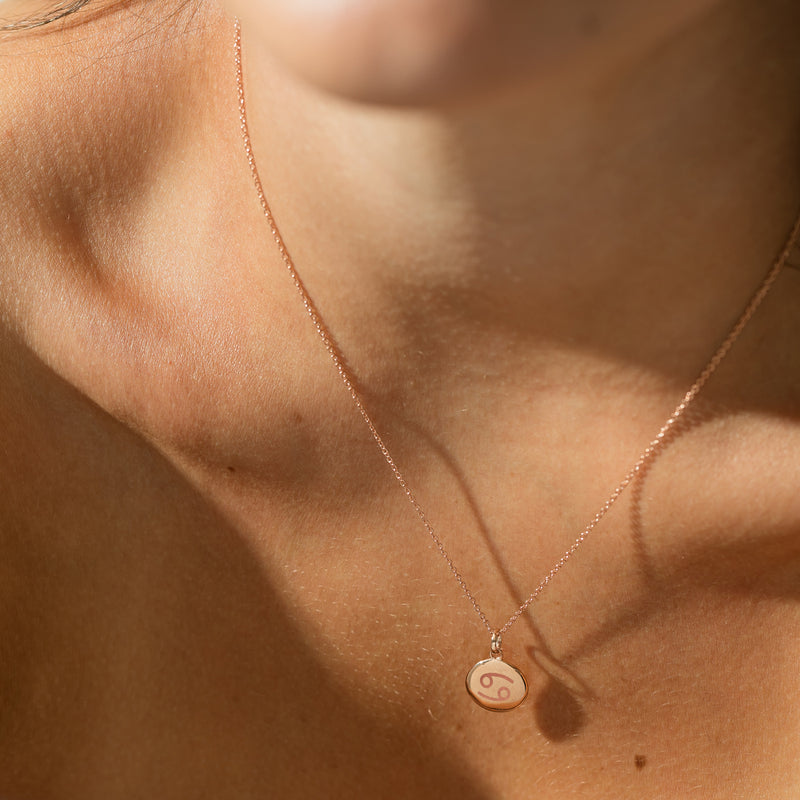 9ct Rose Gold Pebble Pendant-Necklace-Walker & Hall