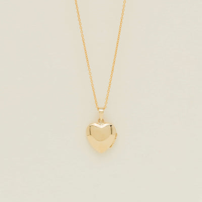 9ct Yellow Gold Heart Locket - Necklace - Walker & Hall