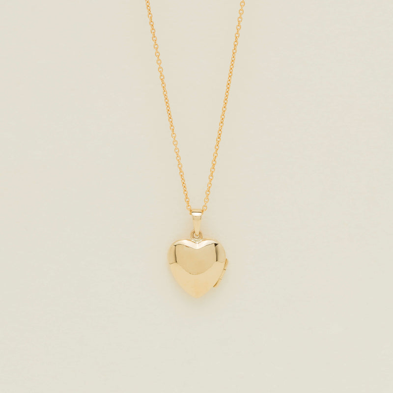9ct Yellow Gold Heart Locket - Necklace - Walker & Hall