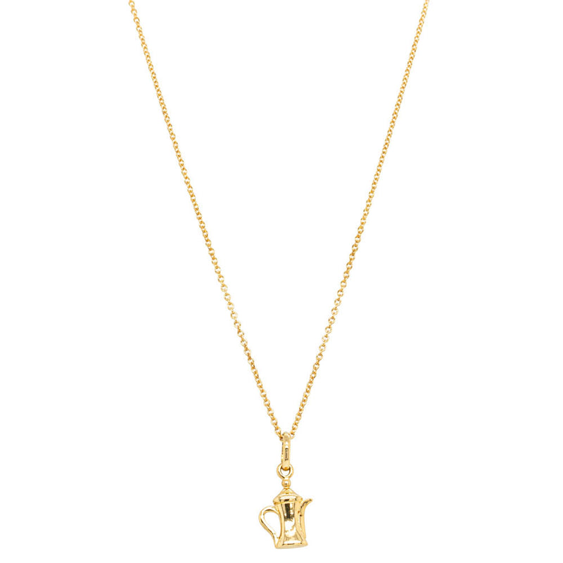 Deja Vu 18ct Yellow Gold Coffee Jug Charm-Charm-Walker & Hall