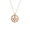 Deja Vu 9ct Rose Gold Masonic Pendant With Chain-Necklace-Walker & Hall