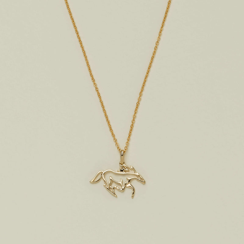 9ct Yellow Gold Year Of The Horse Pendant - Necklace - Walker & Hall