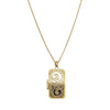 Deja Vu 9ct Yellow Gold Engraved Rectangular Locket - Necklace - Walker & Hall