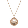 Vintage 9ct Rose Gold Round Engraved Locket - Necklace - Walker & Hall
